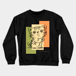 Simple Sketch of an American Shorthair Crewneck Sweatshirt